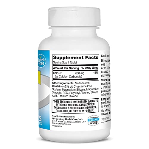 600 Mg Calcium Supplement 200 Count F472706