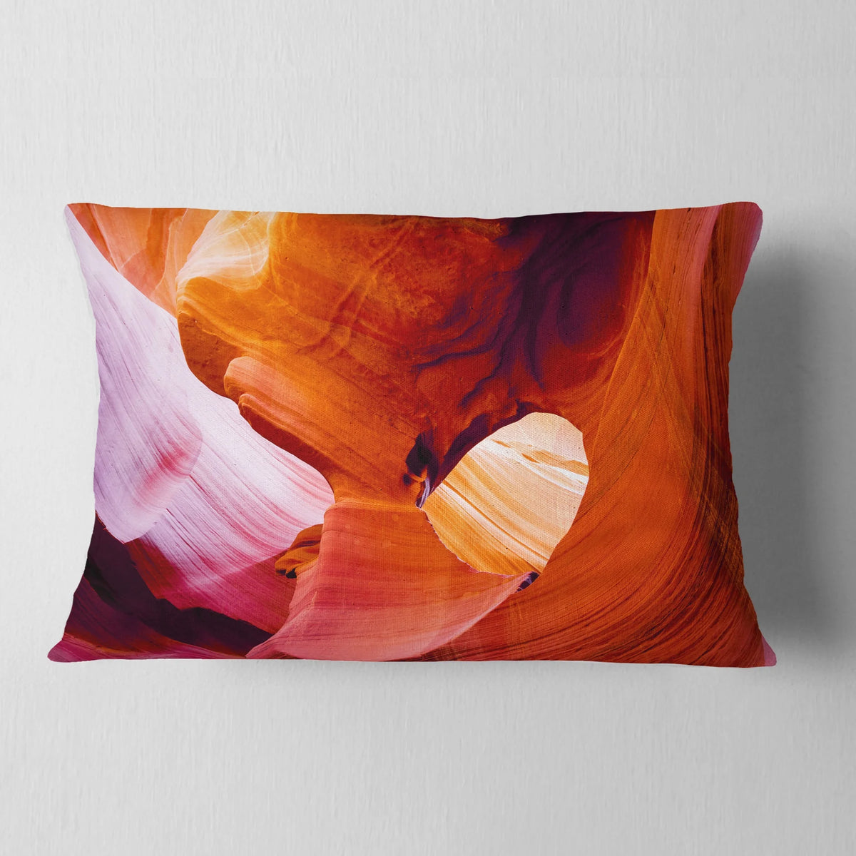 Antelope Canyon Landscape Photo Throw Pillow 12x20 F20543