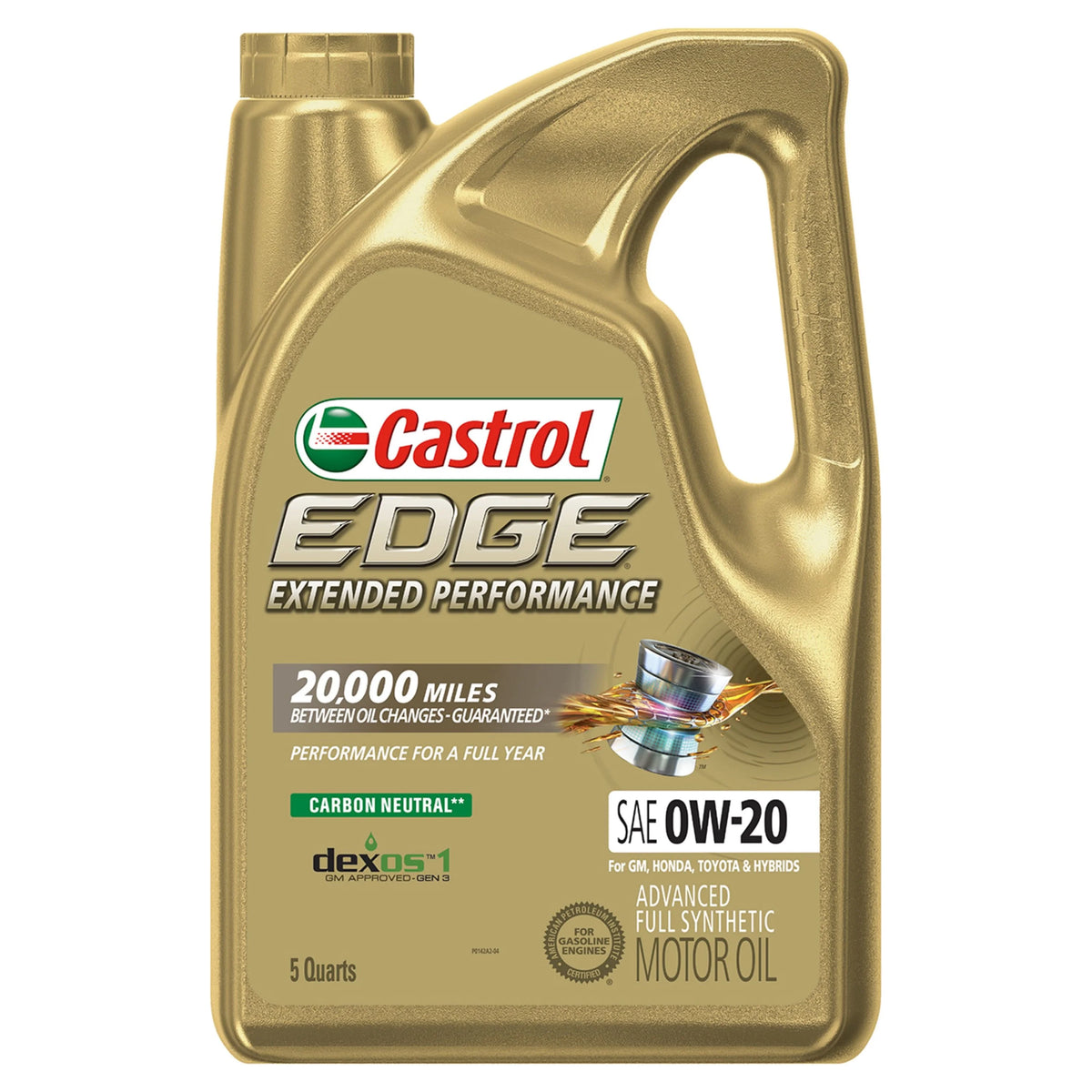0W-20 Full Synthetic Motor Oil, 5 Quarts S99556