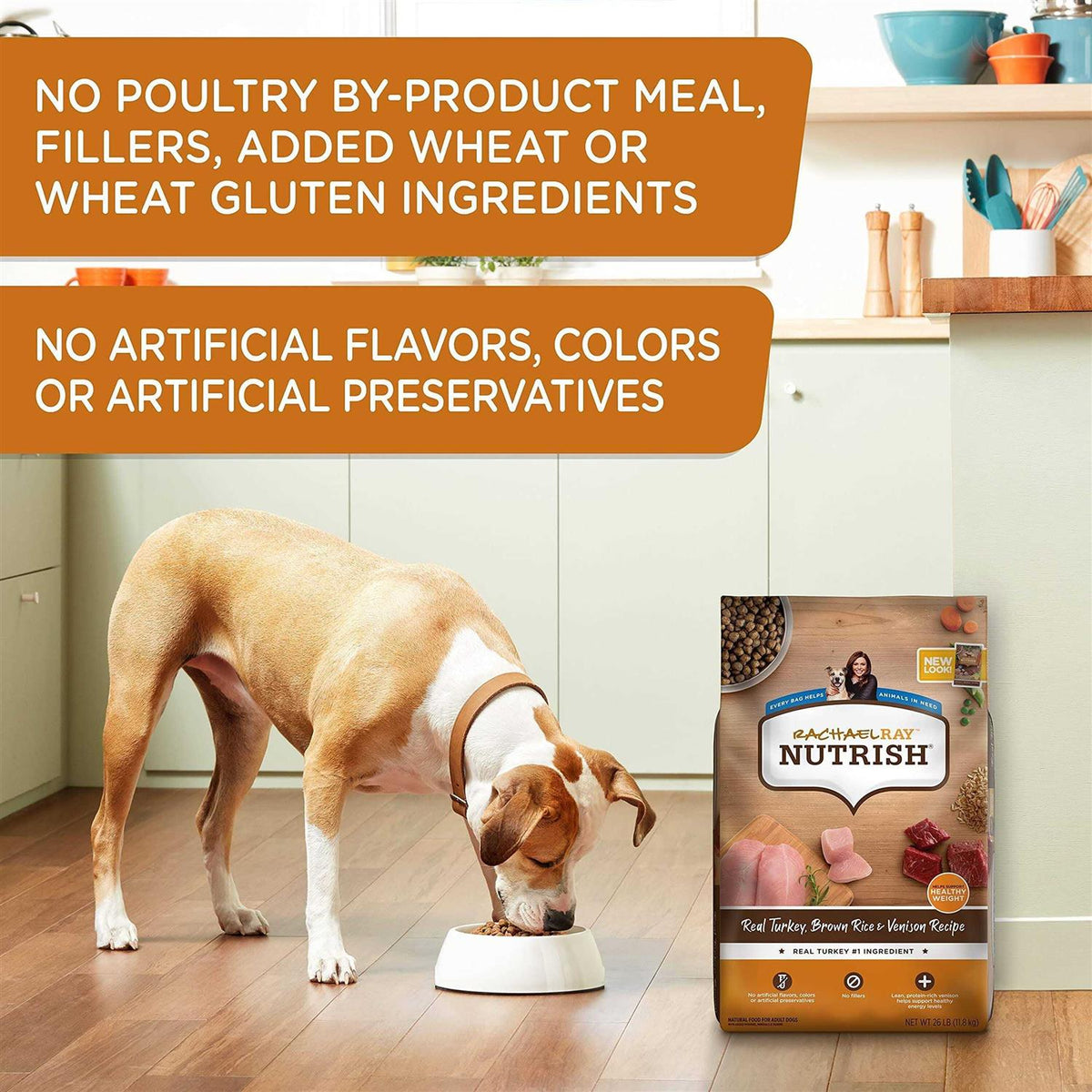 Real Turkey Brown Rice & Venison Recipe Dry Dog Food O9332
