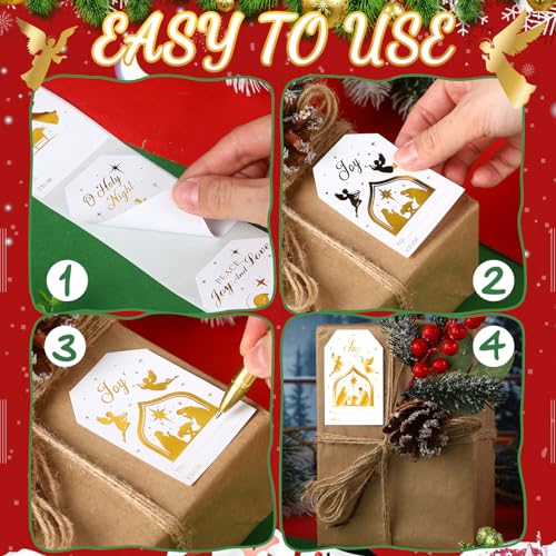 Christmas Gift Stickers Name Tags Self Adhesive Label Stickers Roll H1582
