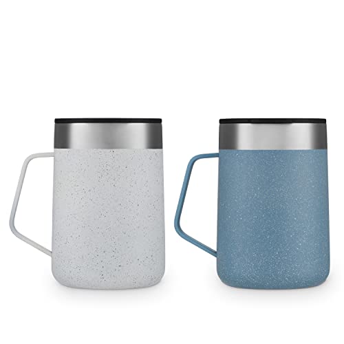 14oz Stainless Steel Vacuum-Insulated Mug with Handle and Splash-Proof Lid A712653