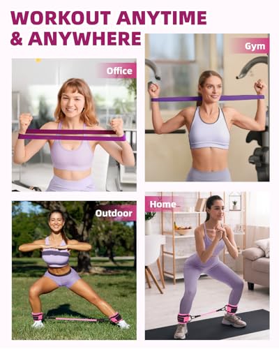 Resistance Bands Set with Cuffs, Set of 8 S1702