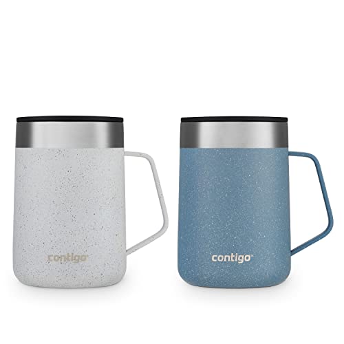 14oz Stainless Steel Vacuum-Insulated Mug with Handle and Splash-Proof Lid A712653