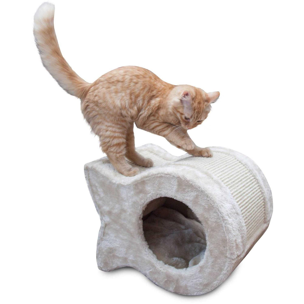 Cat Scratcher, Faux Fur and Sisal F153