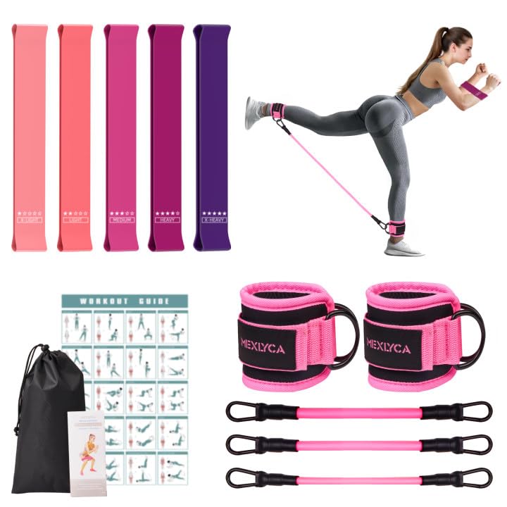 Resistance Bands Set with Cuffs, Set of 8 S1702