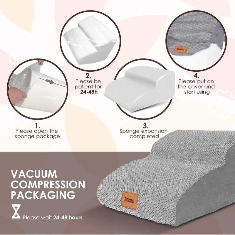 2-Step 30D Foam Pet Stairs with Waterproof Cover A648
