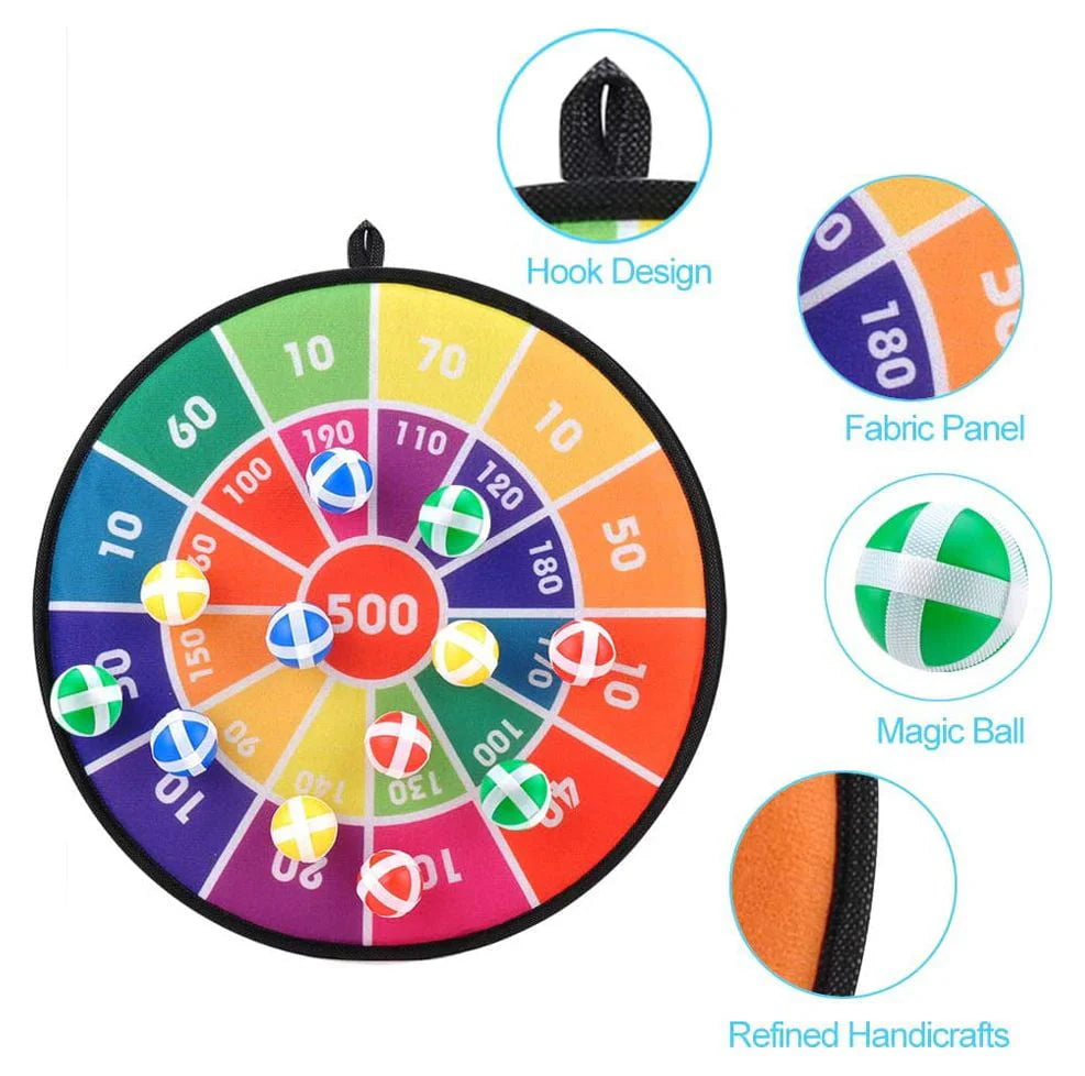 28.3 Inches Dart Board with 16 Sticky Balls I3521