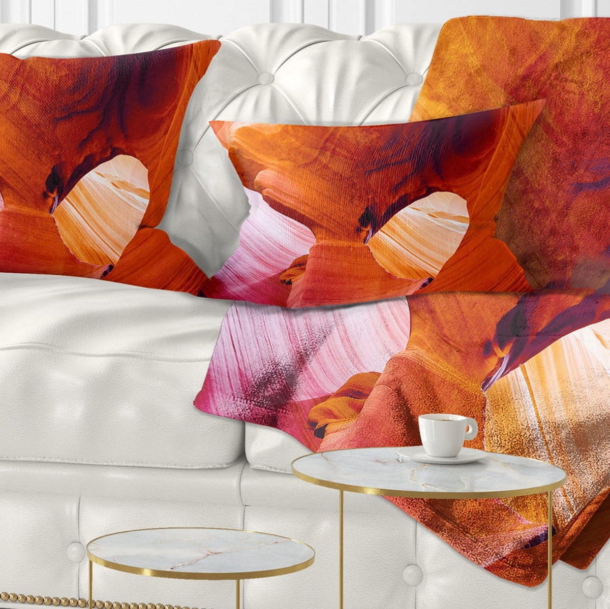 Antelope Canyon Landscape Photo Throw Pillow 12x20 F20543