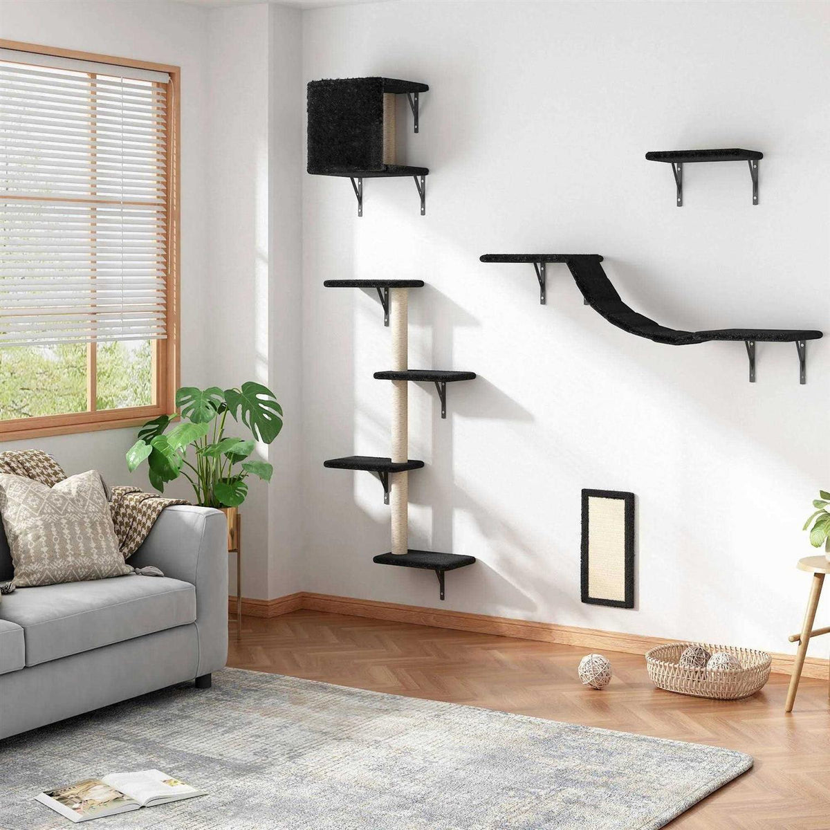 Wall Mounted Shelves Set Cat Tree G65736