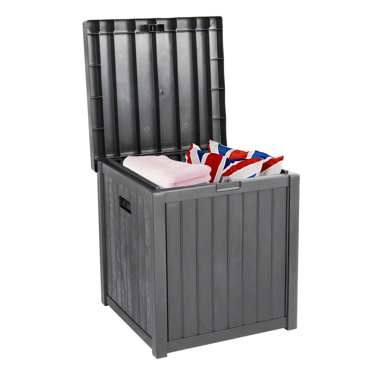 Grey 51gal Plastic Storage Deck Box M6398