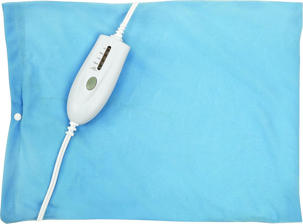 Electric Heating Pad, 12" x 15", Blue B635554