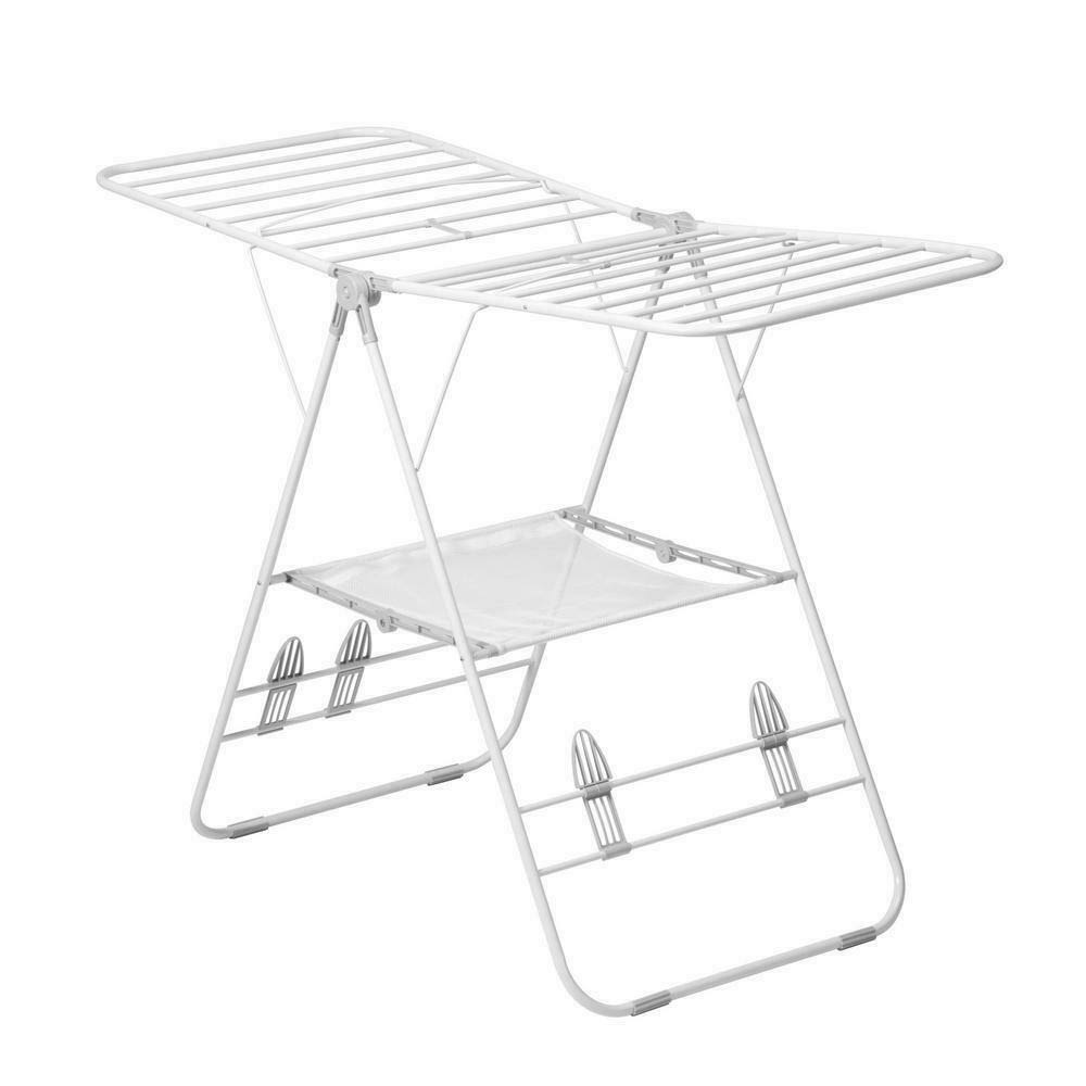 White Heavy-Duty Gullwing Portable Drying Rack U979