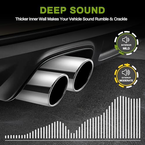 3 Inch Inlet Black Stainless Steel Exhaust Tip with 4" Outlet 12" Length Z331826