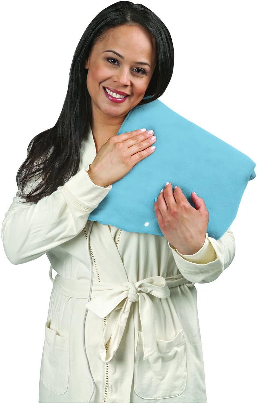 Electric Heating Pad, 12" x 15", Blue B635554