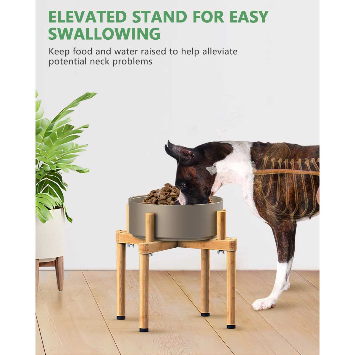 Adjustable Elevated Dog Bowl Stand C51041