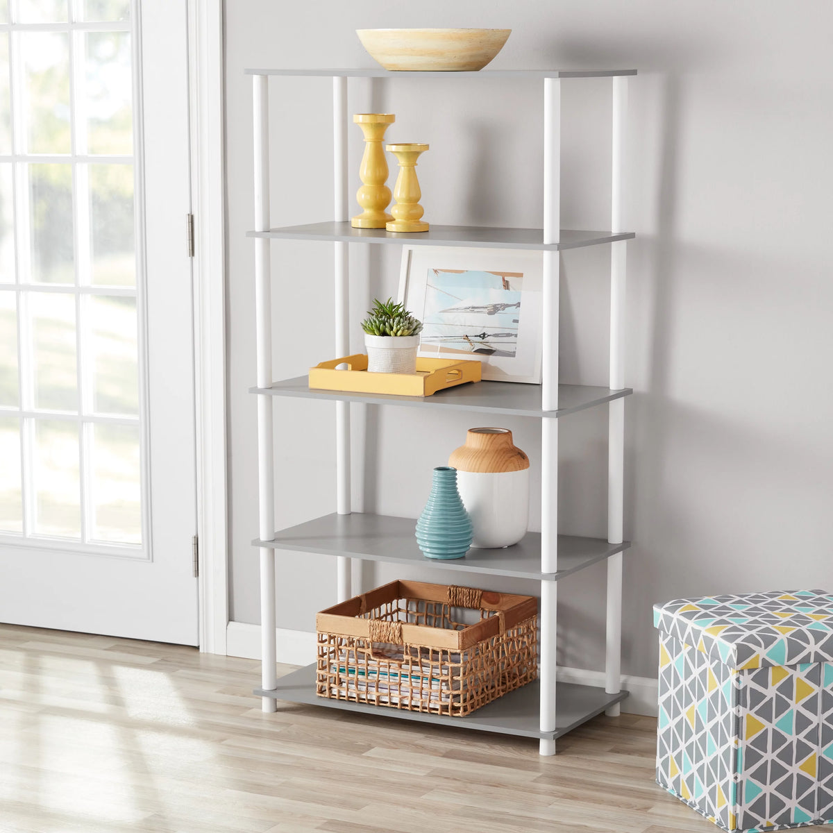 White 5-Shelf Storage Bookcase Z565386