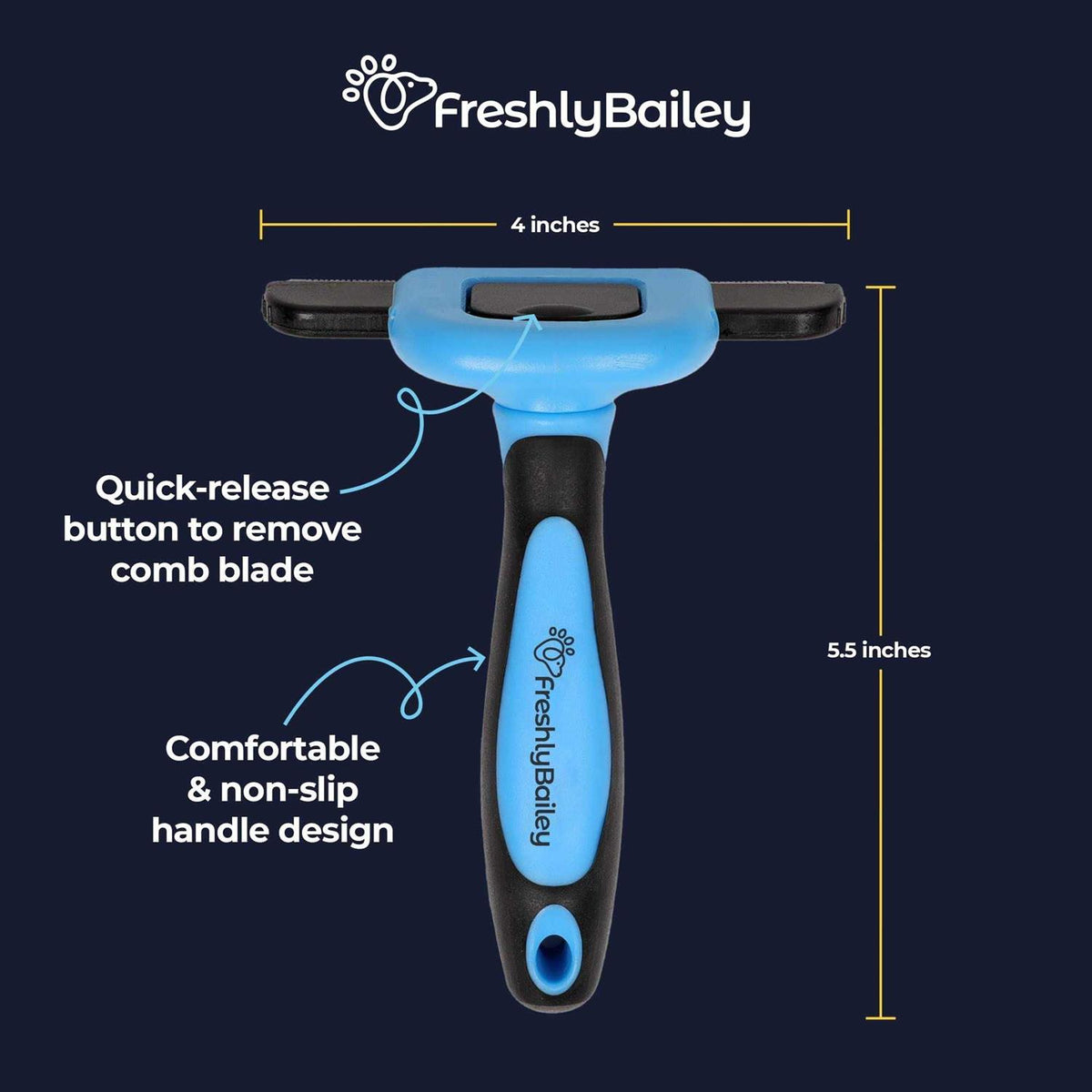 Deshedding Brush for Short Haired Dogs & Cats C55262