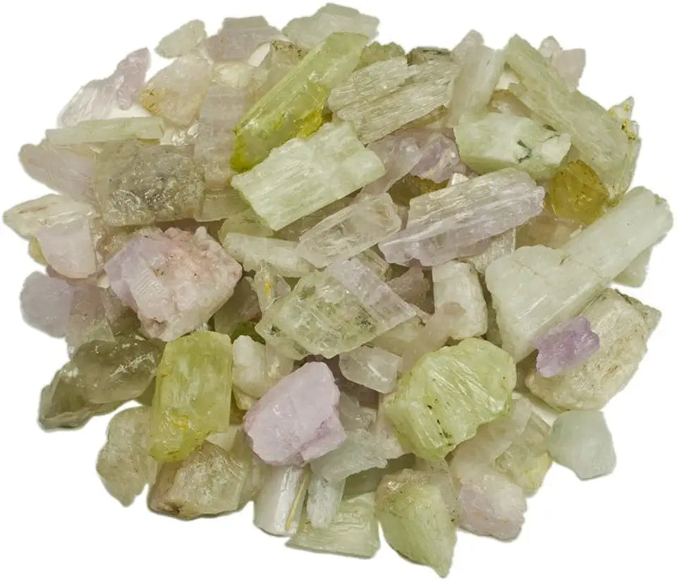 1/2 lb Rough Natural Kunzite and Hiddenite Stones F39495