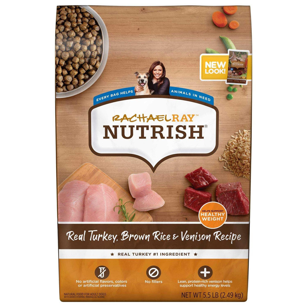 Real Turkey Brown Rice & Venison Recipe Dry Dog Food O9332