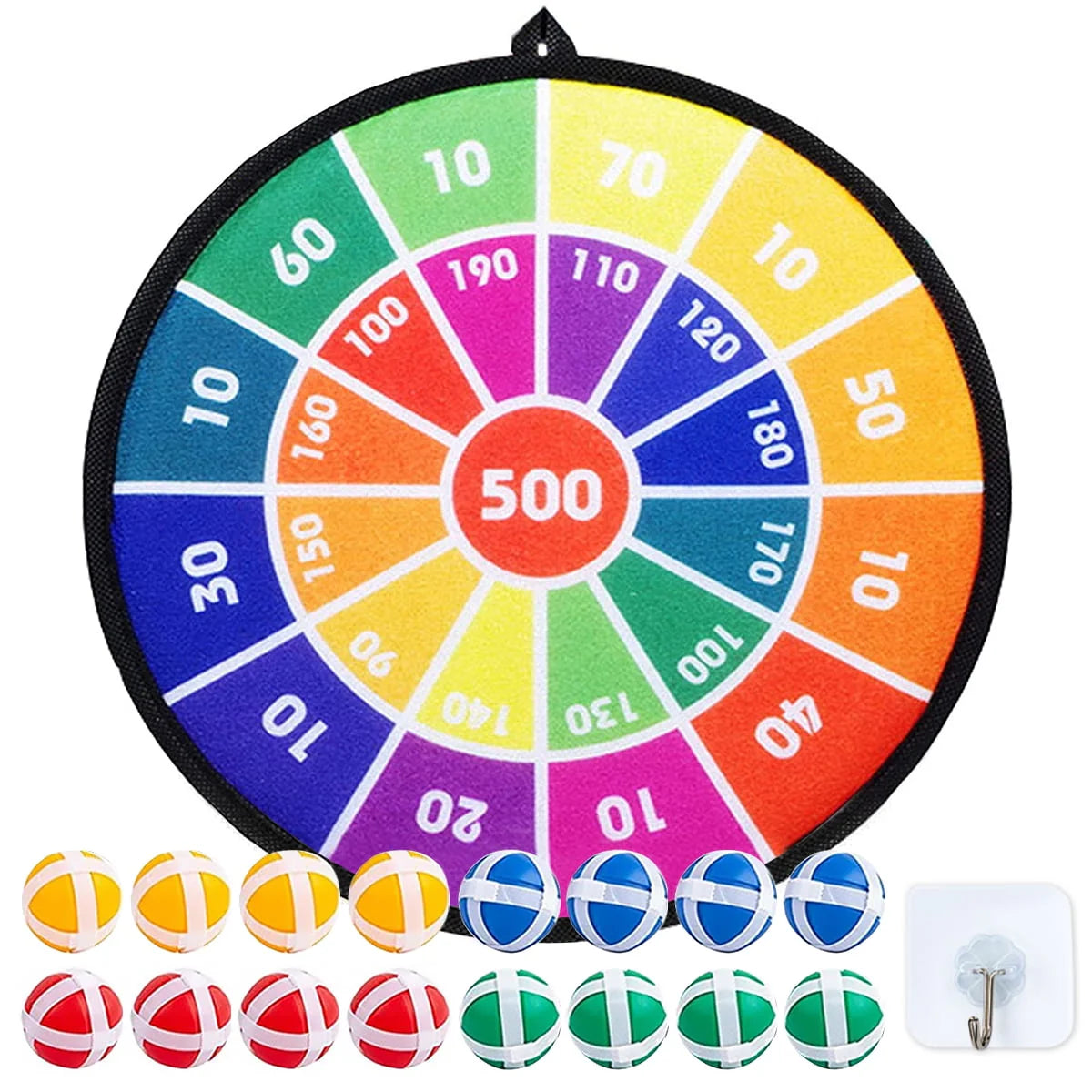 28.3 Inches Dart Board with 16 Sticky Balls I3521
