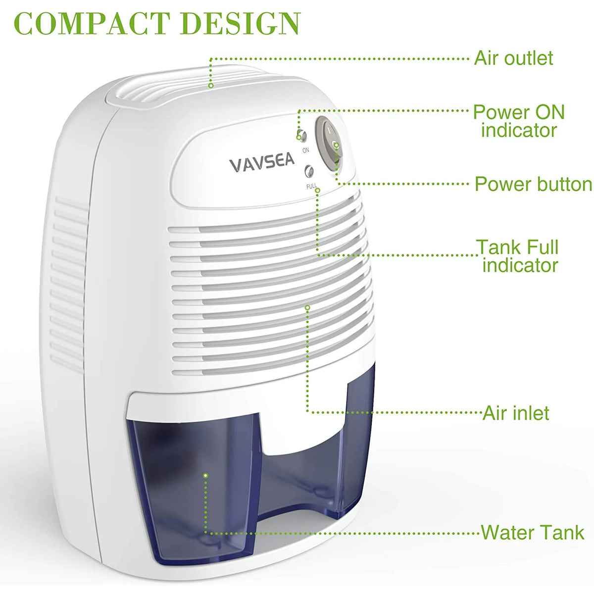 Electric Dehumidifier with Auto Shut off U9489