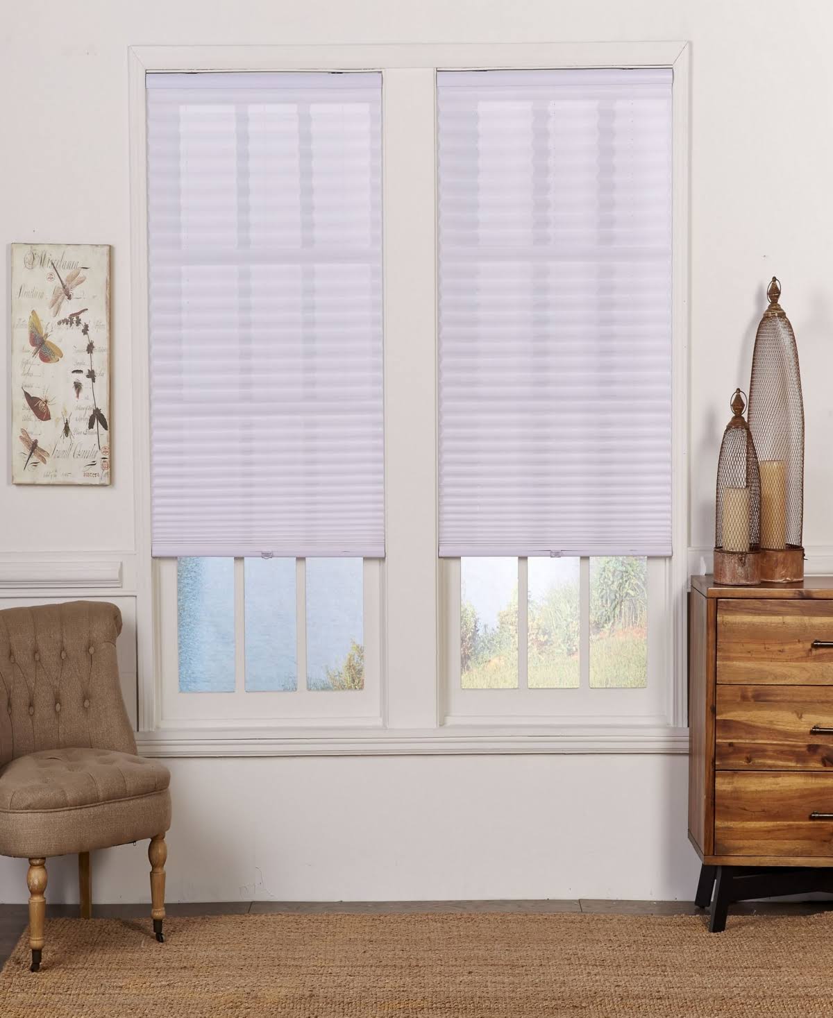 Cordless Light Filtering Pleated Shade, 37.5X64 - Camel J599075