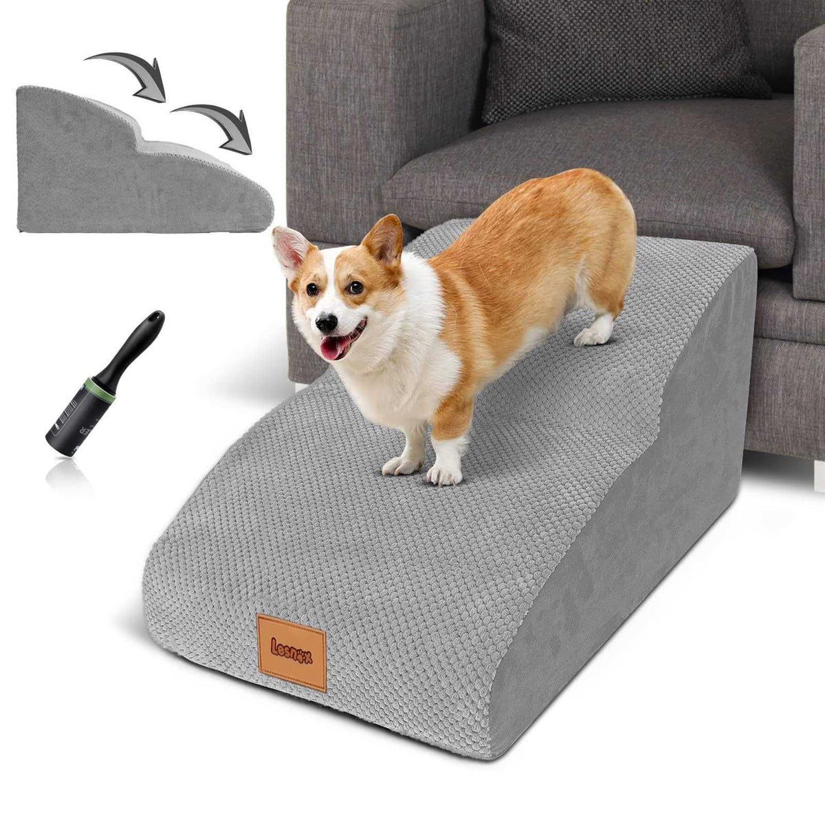 2-Step 30D Foam Pet Stairs with Waterproof Cover A648