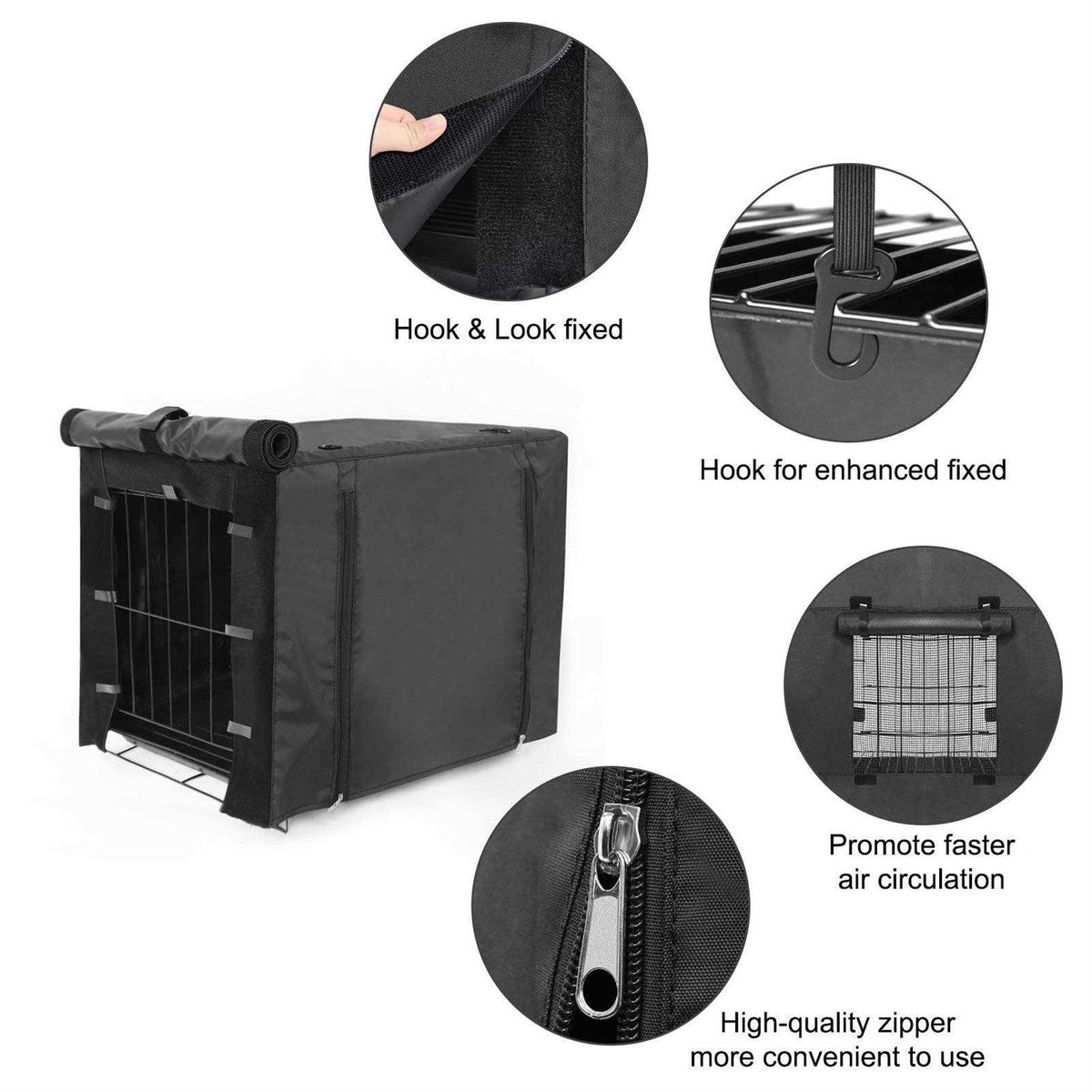 Dog Crate Cover Double Door 36 42 48 inches E795316