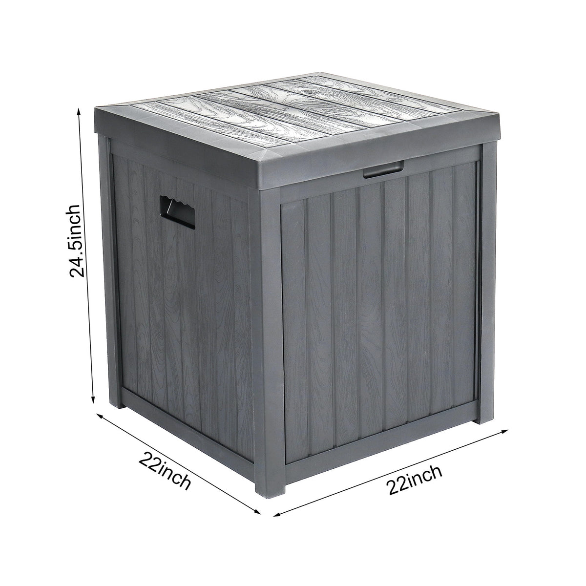Grey 51gal Plastic Storage Deck Box M6398