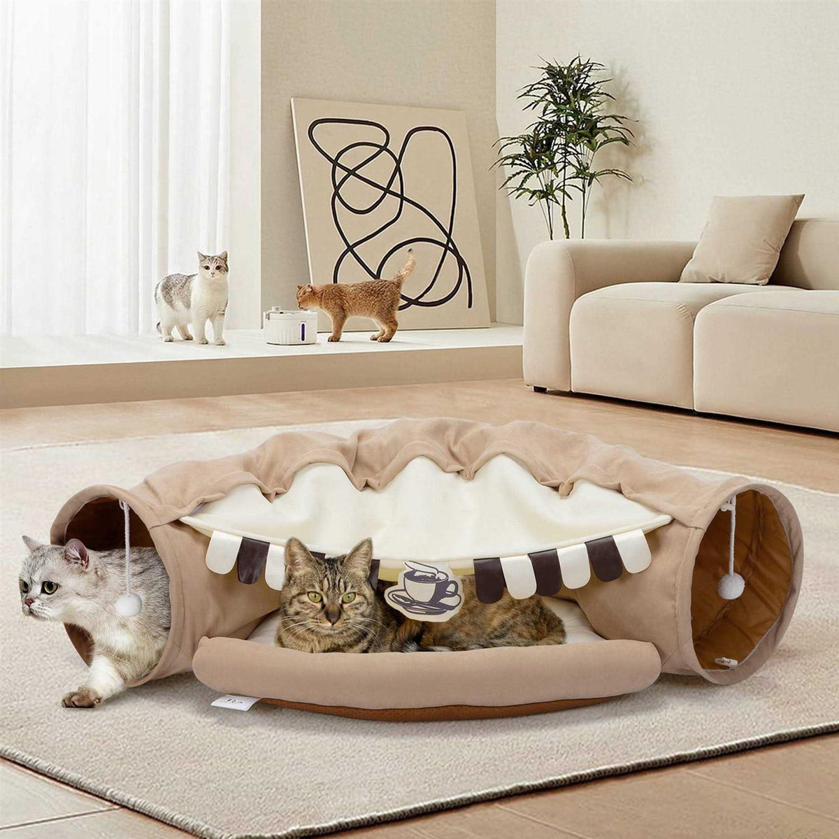Cat Tunnel with Cat Bed I533