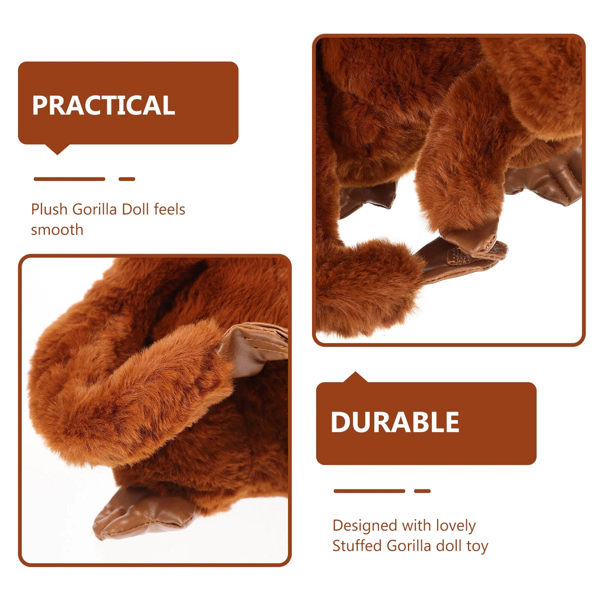 Large Plush Gorilla Stuffed Doll W60288