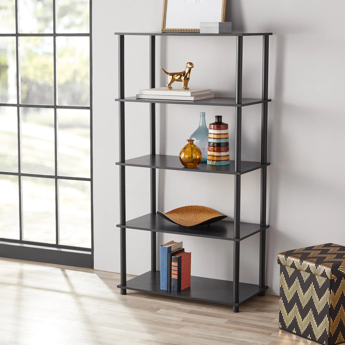 White 5-Shelf Storage Bookcase Z565386