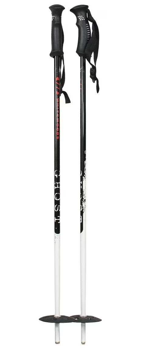 White/Black Alpine Downhill Ski Poles I8783