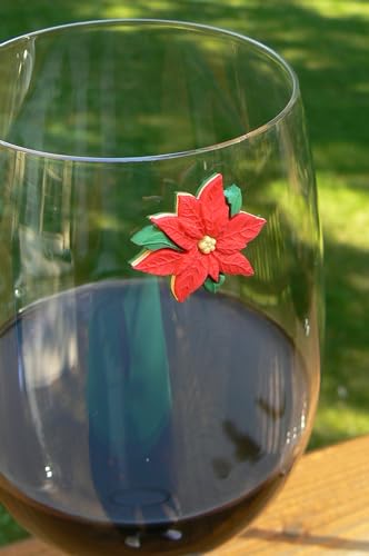 Christmas Wine Glass Charms Set of 6 Magnetic Drink Markers G3113