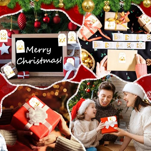 Christmas Gift Stickers Name Tags Self Adhesive Label Stickers Roll H1582