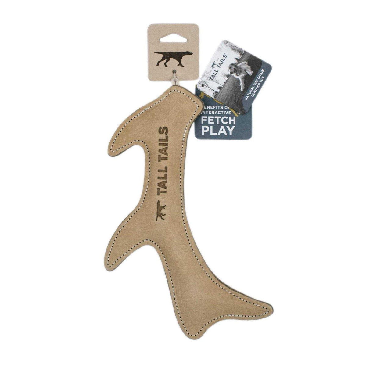 Natural Leather Antler Dog Toy F1727