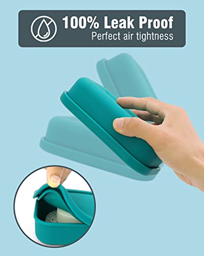 Off-White Silicone Travel Soap Case with Draining Layer I659216