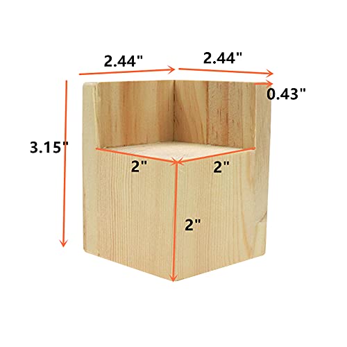 Set of 4 Solid Wood Bed Risers 3.15 Inches P247