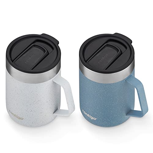 14oz Stainless Steel Vacuum-Insulated Mug with Handle and Splash-Proof Lid A712653