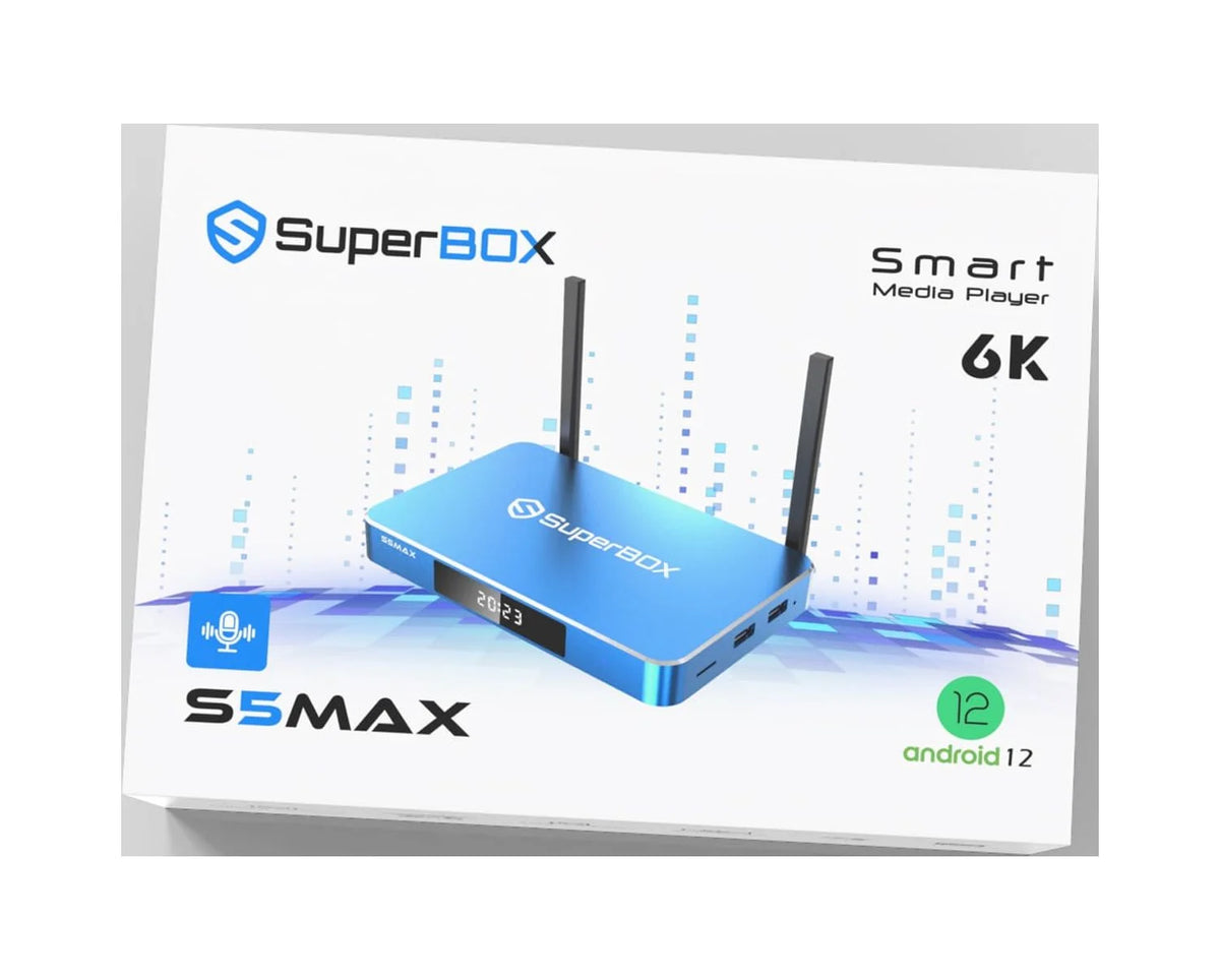 SuperBox S5 Max Bundle with 8K HDMI Cable and Backlit Mini Wireless Keyboard Remote T513603
