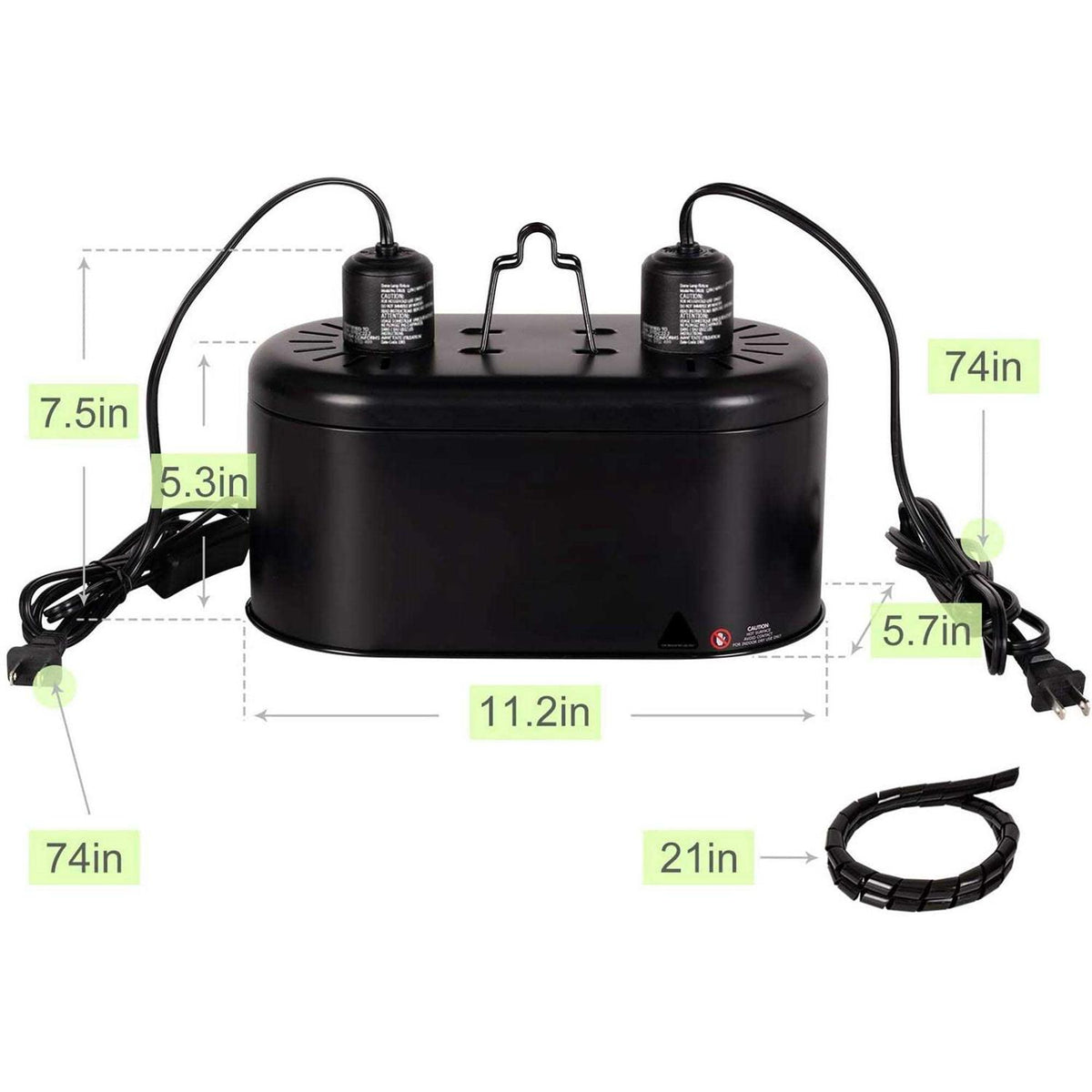Deep Dual Lamp Fixture UVB Compact Reptile Heat Lighting Kit Combo Deep Dome Lamp Holder J112