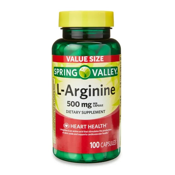 L-Arginine 500mg Capsules 100 Count L9484