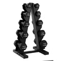 3, 5, and 8 Pound Dumbbell Hand Weight Set with Storage Rack T510747