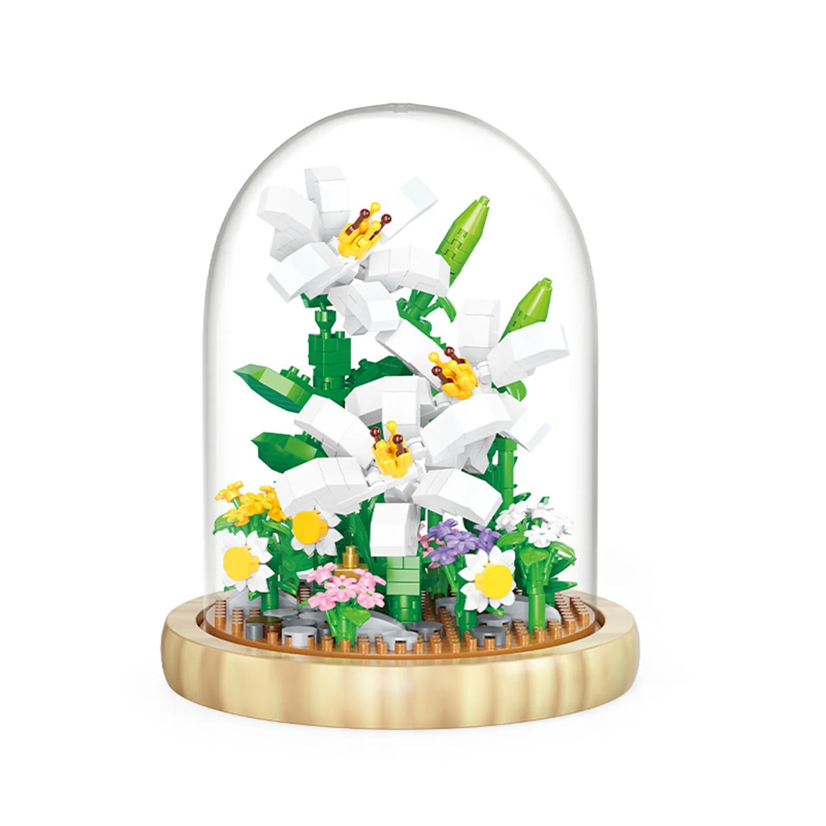 DIY Building Blocks Set with Wooden Base L293014