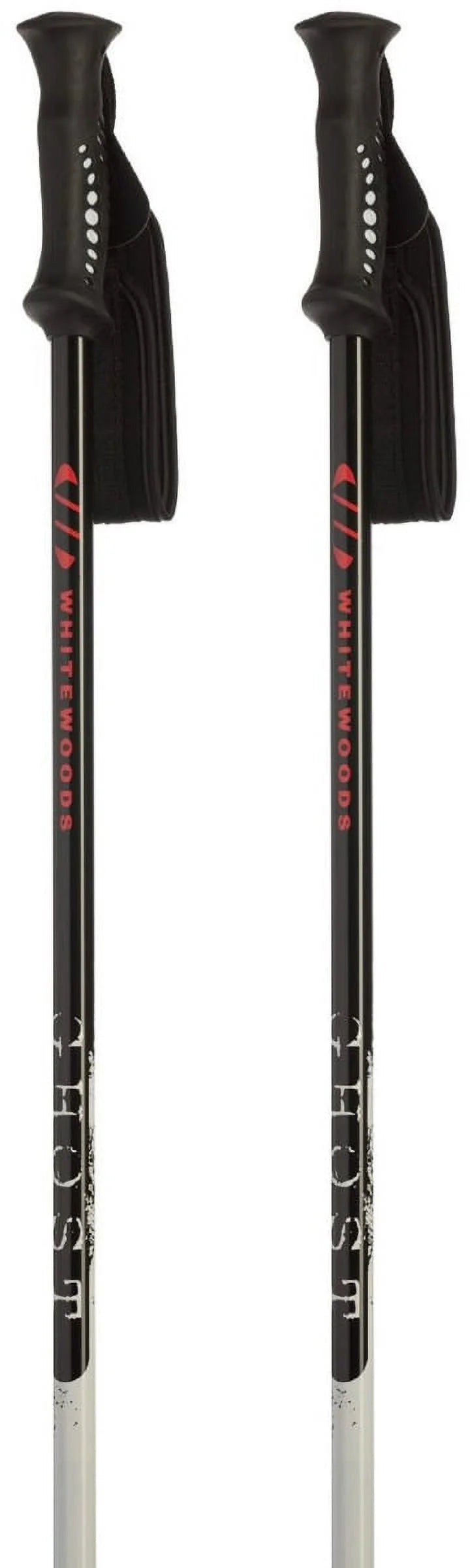 White/Black Alpine Downhill Ski Poles I8783