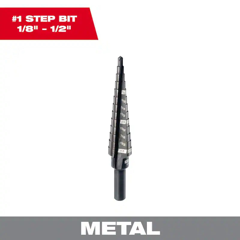 Black Oxide Step Drill Bit 13-Steps C972