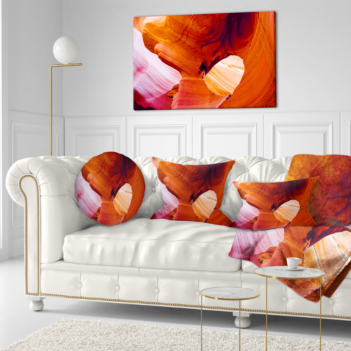 Antelope Canyon Landscape Photo Throw Pillow 12x20 F20543