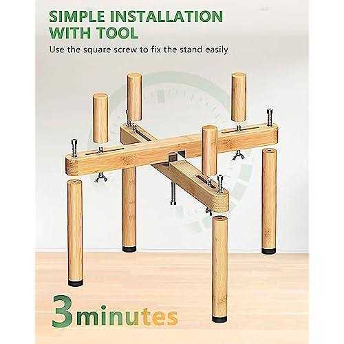 Adjustable Elevated Dog Bowl Stand C51041