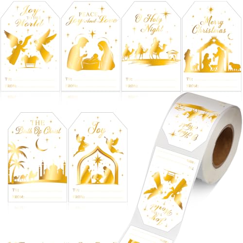 Christmas Gift Stickers Name Tags Self Adhesive Label Stickers Roll H1582